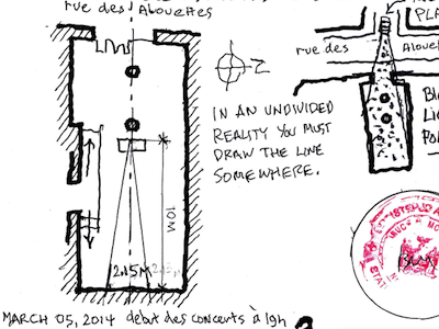 Bruce McClure, In an Undivided Reality You Must Draw a Line Somewhere